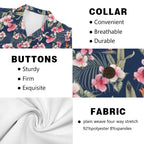 Dark Hawaiian Floral Men's Hawaiian Shirt (Model T87)