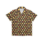 Round Pizzas On Black Junior Kids Hawaiian Shirt