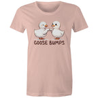 Goose Bumps - Womens T-shirt Pale Pink Womens T-shirt animal Printed In Australia