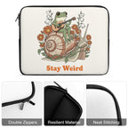 Stay Weird, Frog Playing Guitar Laptop Sleeve (Multiple Sizes) Laptop Sleeve Printed Offshore Retro
