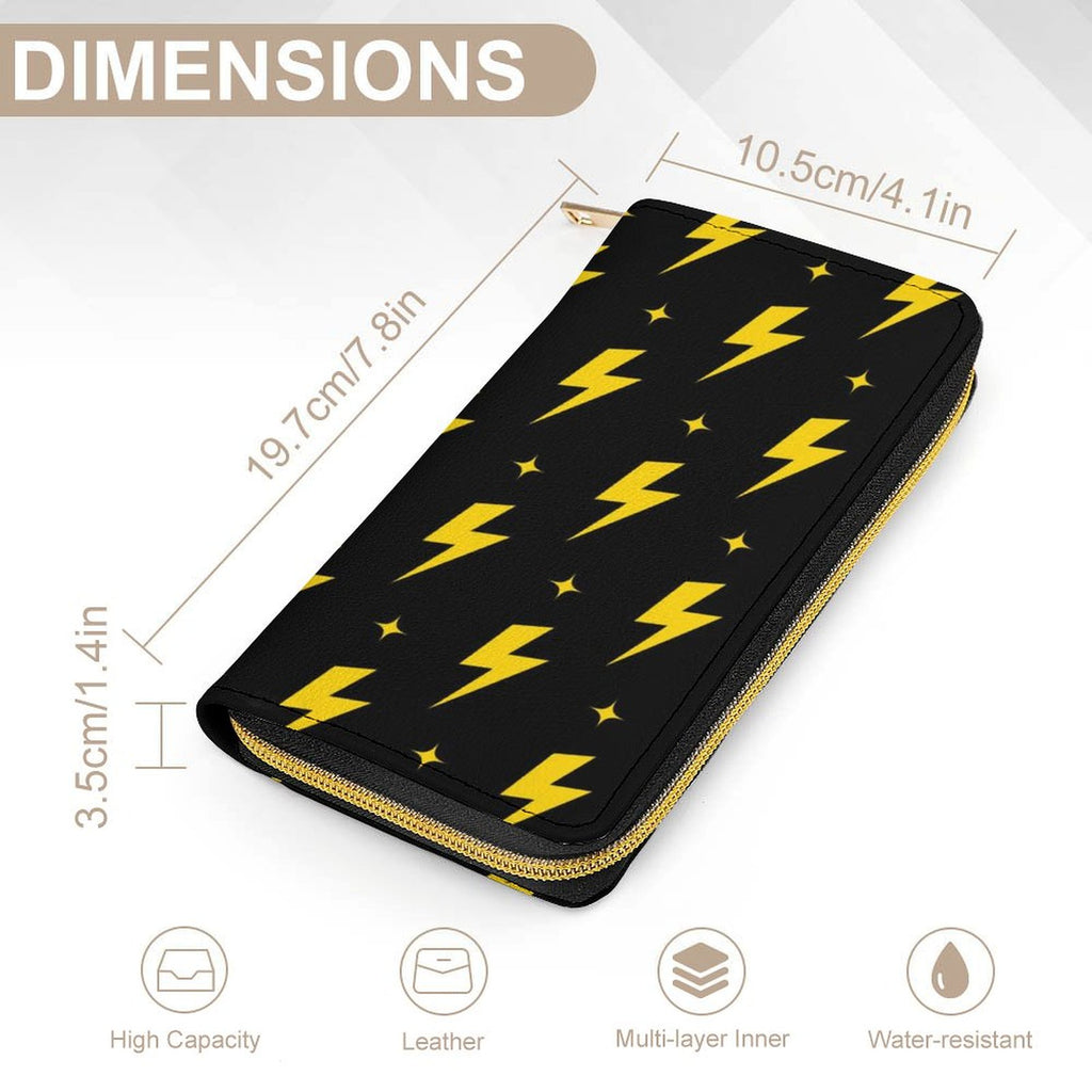 Yellow Lightning -  PU Leather Wallet