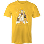 Cats Merry Christmas - Mens T-Shirt Yellow