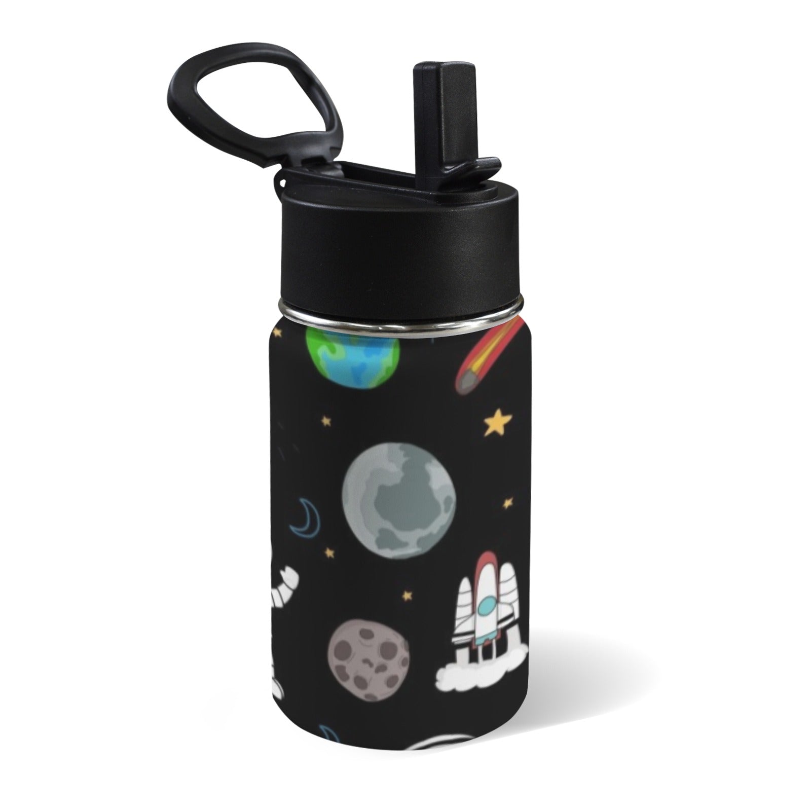 Fun Space 12oz Kids Water Bottle with Straw Lid