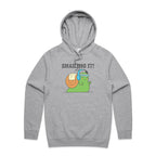 Snailing It - Mens Hoodie Grey Marle Mens Hoodie animal Fitness Positivity Printed In Australia
