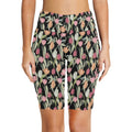 Tulips Women's Bike Shorts With Side Pockets Women's Bike Shorts Plants Printed Offshore