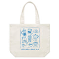 Maybe Coffee Is Addicted To Me Shoulder Canvas Tote Bag Default Title Large Tote Bag Coffee Printed In Australia