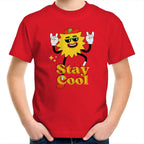 Stay Cool - Kids Youth T-Shirt Red Kids Youth T-shirt Printed In Australia