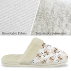 Cute Mushrooms Men's Fur Trim Thick-Sole Indoor Slippers Men's Fur Trimmed Slippers Food Printed Offshore