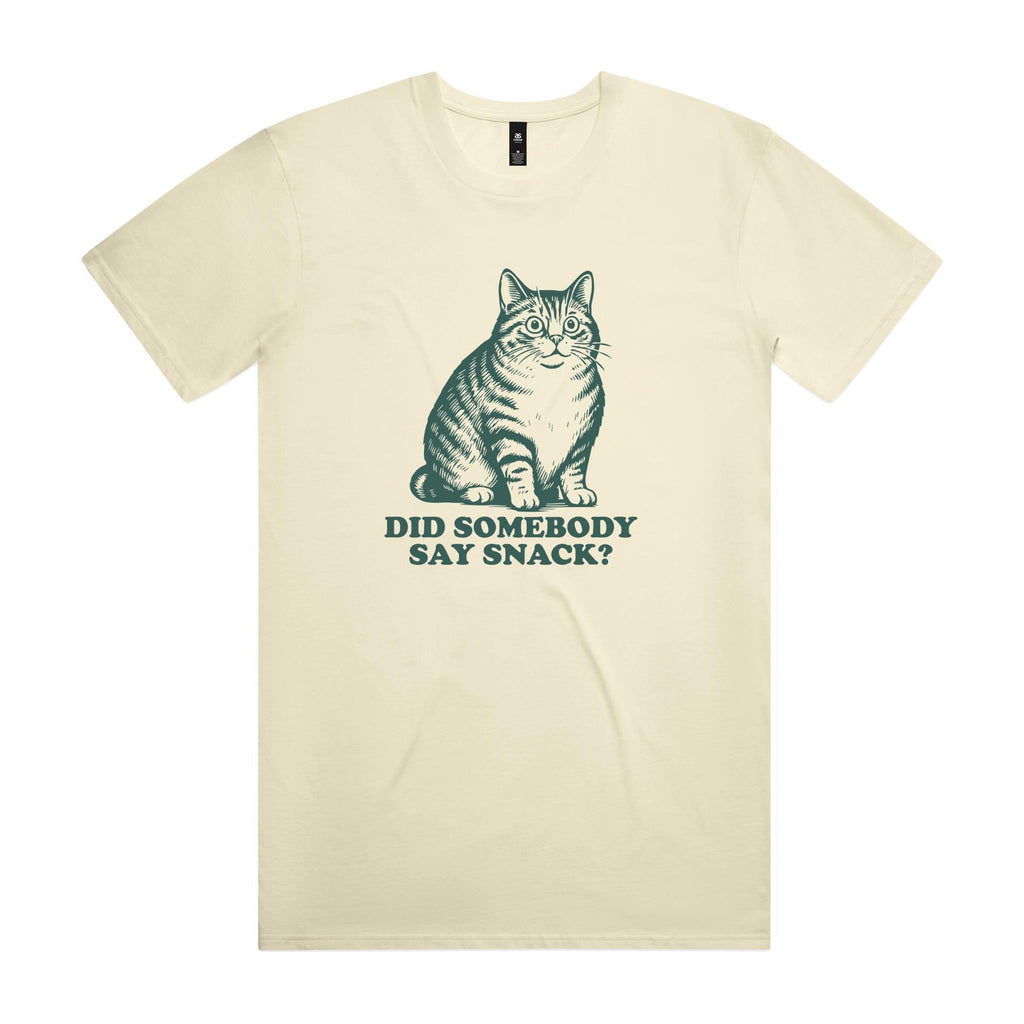 Cat, Did Somebody Say Snack? - Mens T-shirt