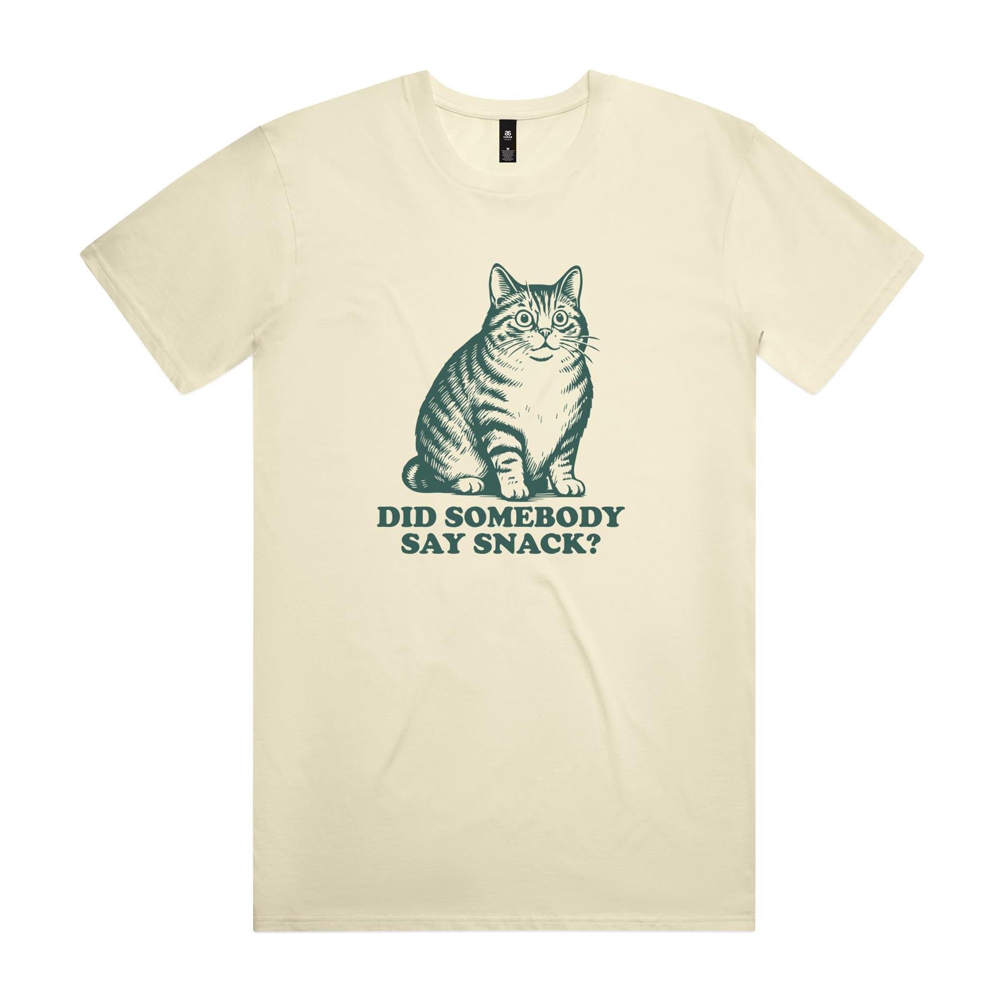 Cat, Did Somebody Say Snack? - Mens T-shirt