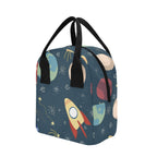 Rocket and Planets In Space - Zipper Lunch Bag Zipper Lunch Bag Printed Offshore