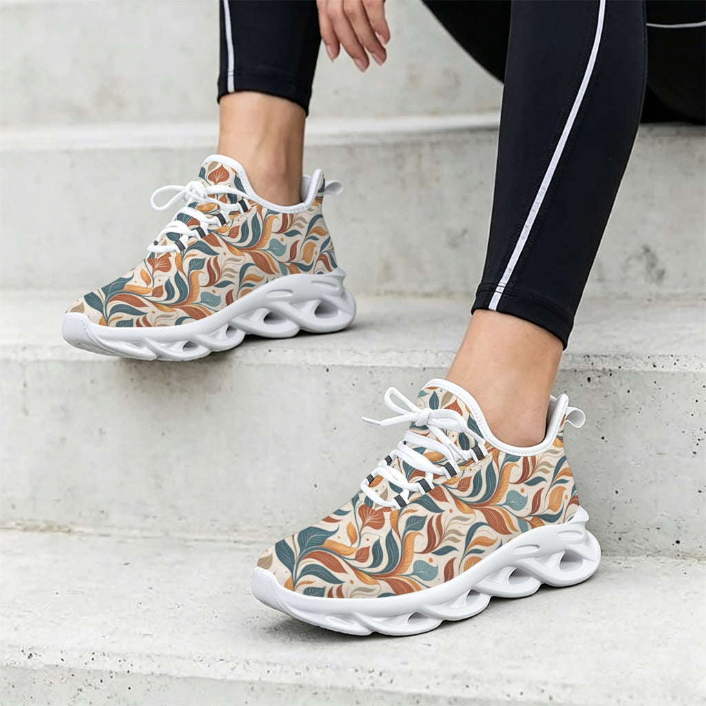 Whimsical Leaf Swirl Women's Twisted Sole Sneakers