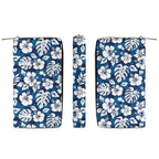 Blue Hawaiian Flower -  PU Leather Wallet