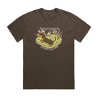 Dachshund, I've Got Friends In Low Places AS Colour Heavy Faded Tee Unisex Faded brown Heavy Faded T-shirt animal Printed In Australia
