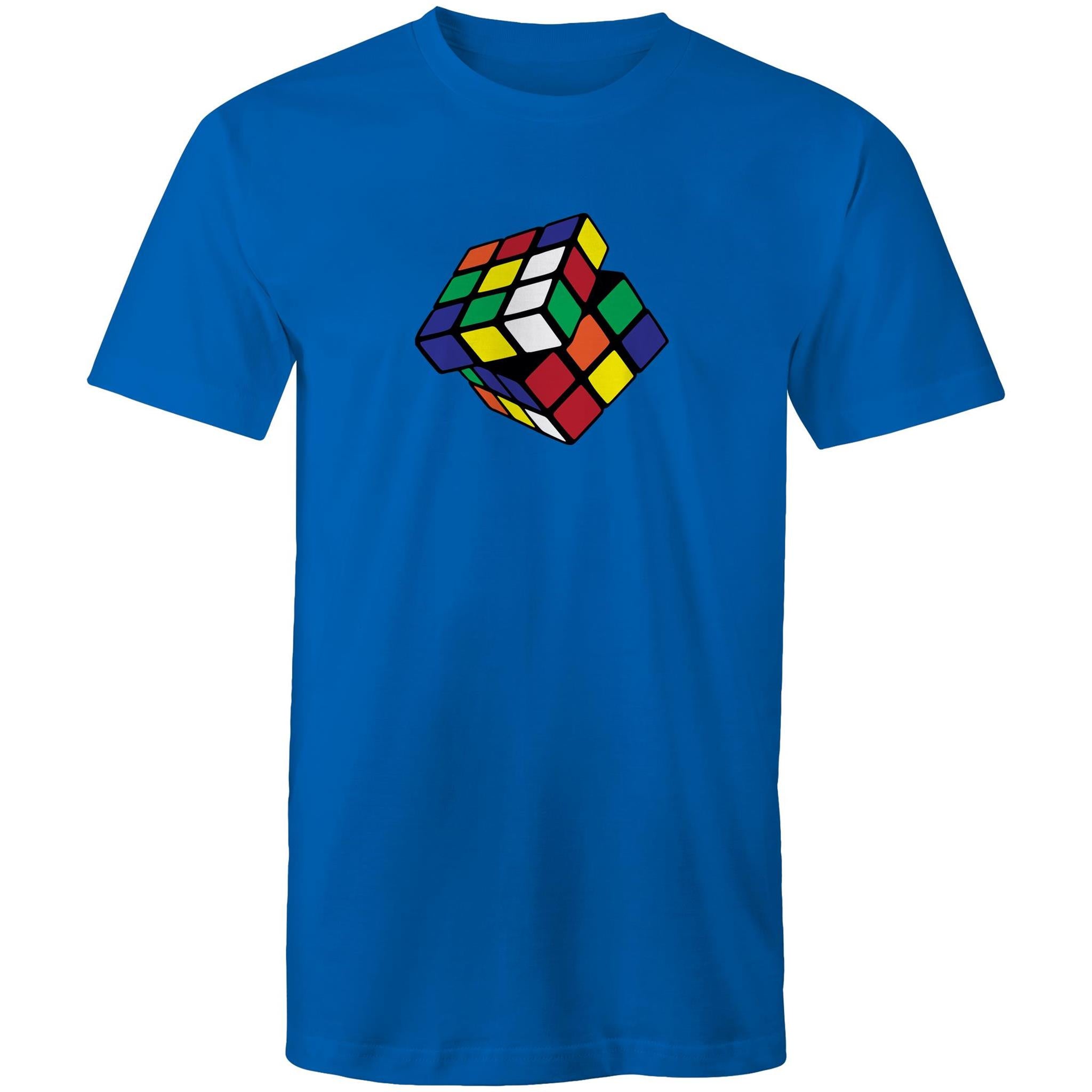 Cube - Mens T-Shirt Bright Royal Mens T-shirt Games Printed In Australia