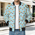 Classic Aussie Food Icons Men's Casual Zip‑Up Bomber Jacket