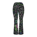 Equations In Green And Pink High Waist Crossover Tummy Control Flare Leggings High Waist Flare Leggings Maths Printed Offshore