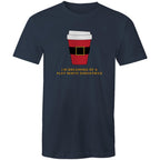 I'm Dreaming Of A Flat White Christmas, Coffee - Mens T-Shirt Navy Mens Christmas T-shirt Christmas Printed In Australia