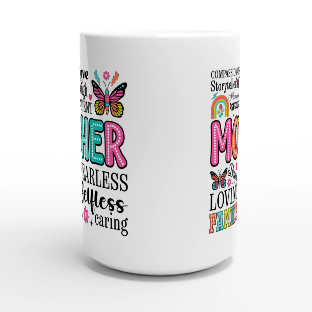 Mother Word Cloud - White 15oz Ceramic Mug 15oz Mug Globally Fulfilled Mum