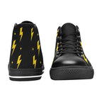 Yellow Lightning - Women's High Top Canvas Shoes