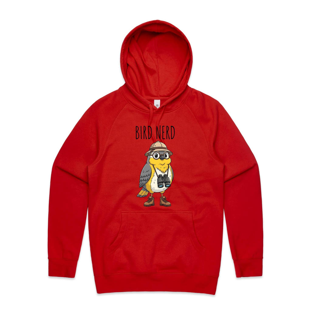 Bird Nerd 2 Men's AS Colour Hoodie Red Mens Hoodie animal Birds Printed In Australia