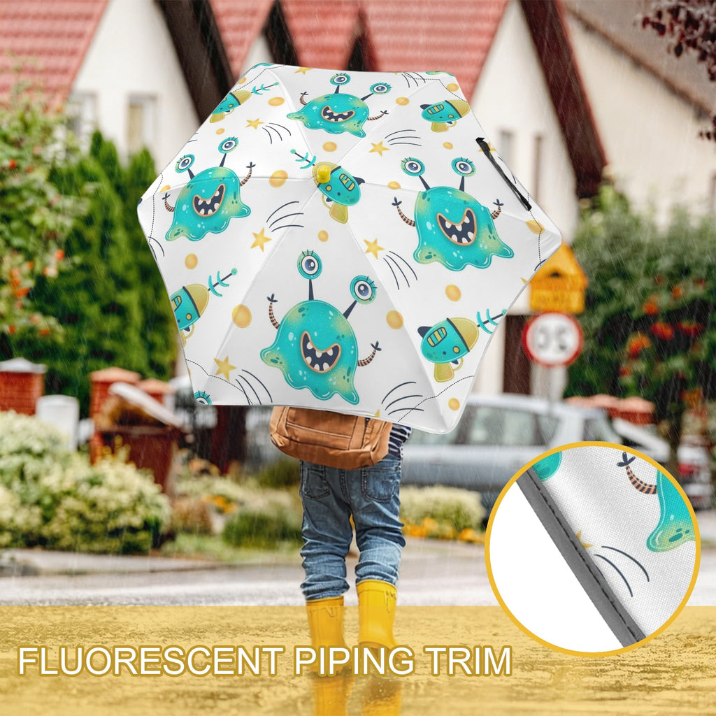 Happy Aliens Kids Safe Round Corner Umbrella