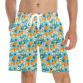 Pineapple Coconut Men's Mid-Length Beach Shorts 5XL Men's Mid-Length Beach Shorts Food Printed Offshore