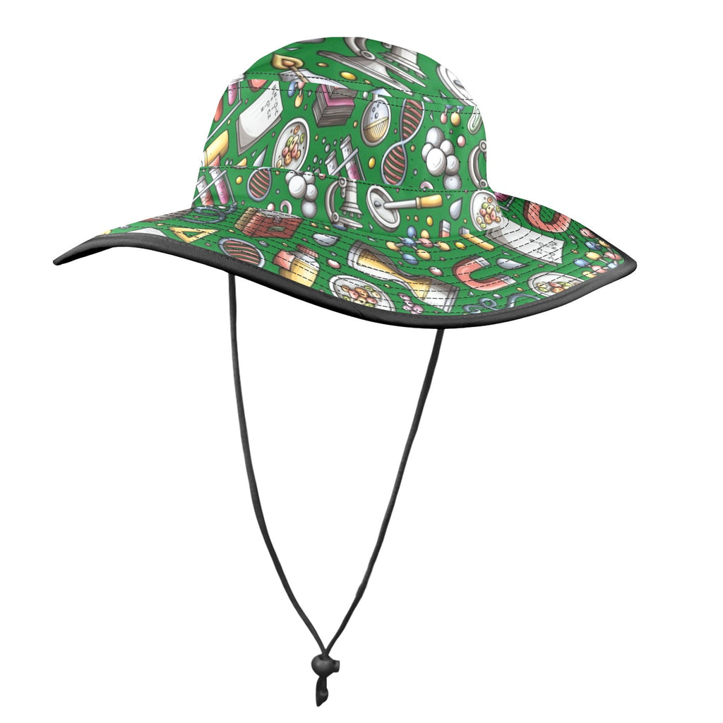 Science Love Wide Brim Bucket Hat Wide Brim Bucket Hat Printed Offshore Science