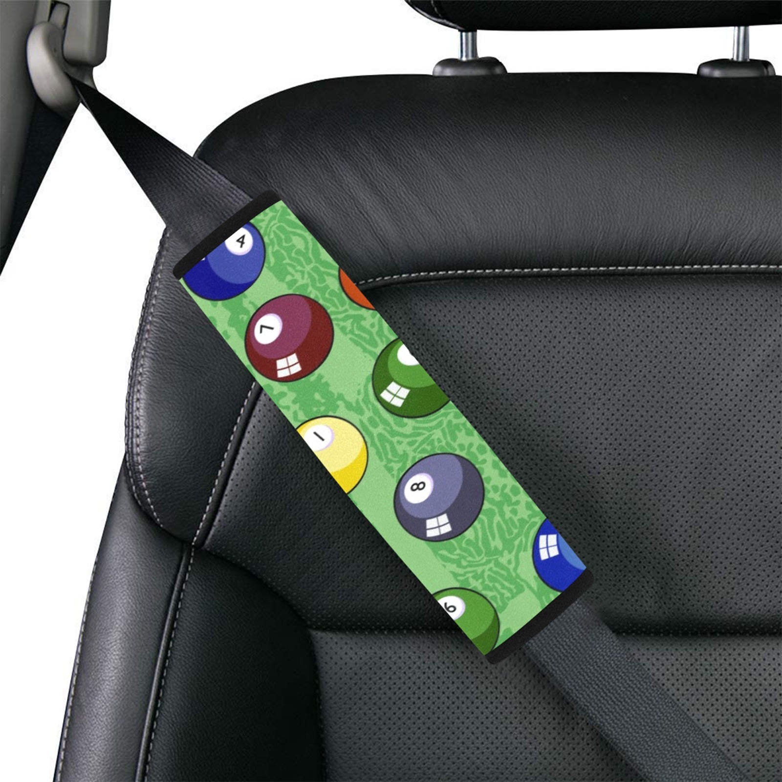 Pool Balls - Car Seat Belt Cover 7''x10'' (Pack of 2)