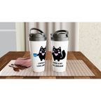 Coffee Is My Love Language - White 15oz Stainless Steel Travel Mug Travel Mug animal Coffee Globally Fulfilled