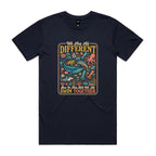 We Are All Different, But We All Swim Together Men's AS Colour T-shirt Navy Mens T-shirt animal Ocean Positivity Printed In Australia