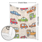 Kids Cars - Double-Layer Fleece Blanket 51"x59"