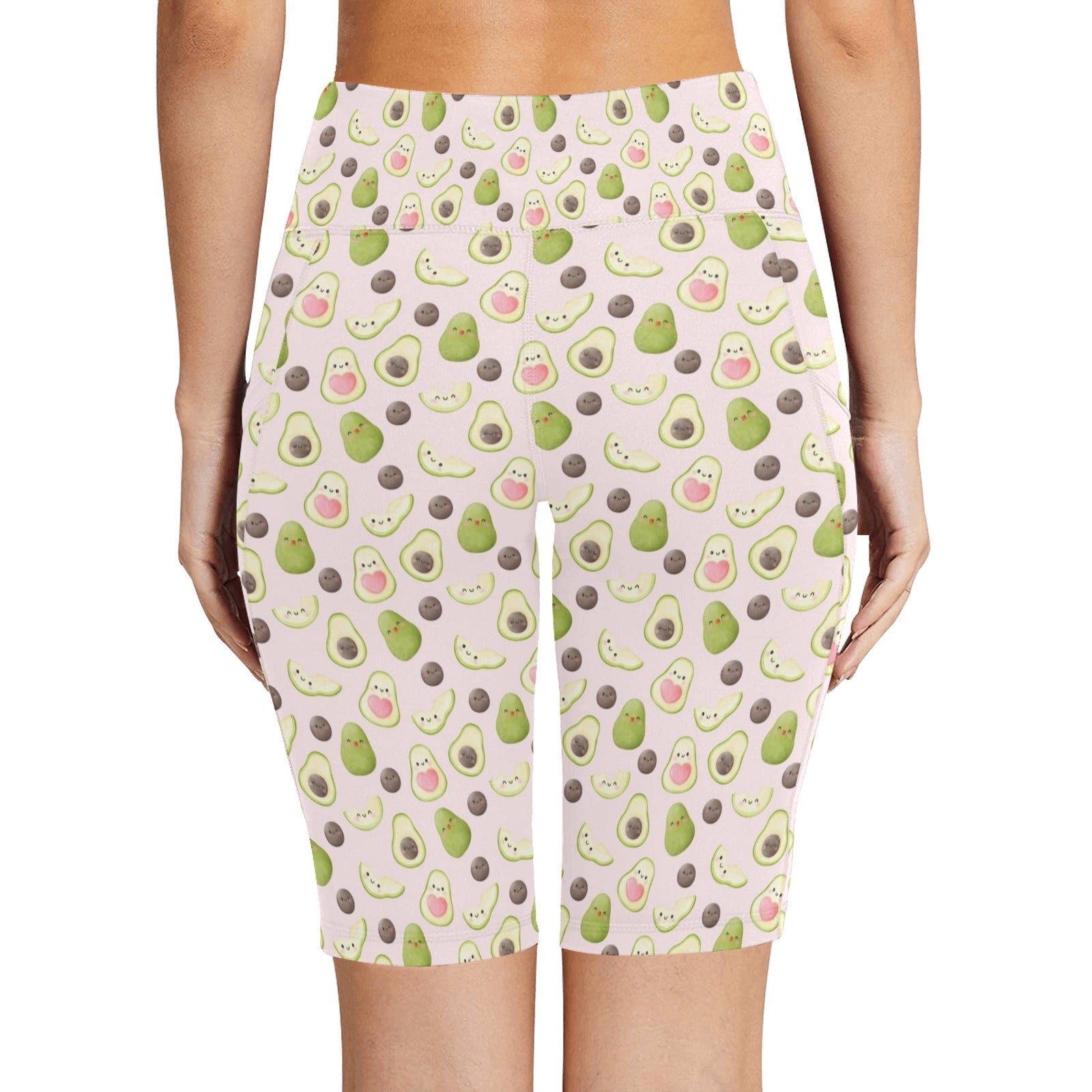 Avocado Love Women's Bike Shorts With Side Pockets
