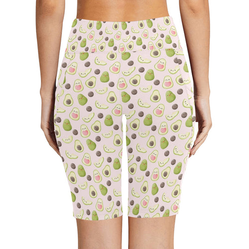 Avocado Love Women's Bike Shorts With Side Pockets Women's Bike Shorts / Half Leggings Food Printed Offshore