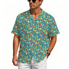 Summer Fruit Men's Crinkle Hawaiian Shirt