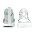 Cute Whales Kids High Top Canvas Shoes
