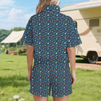 UFO's And Aliens Women's Windbreaker Short Set Women's Windbreaker Short Set Printed Offshore Sci Fi
