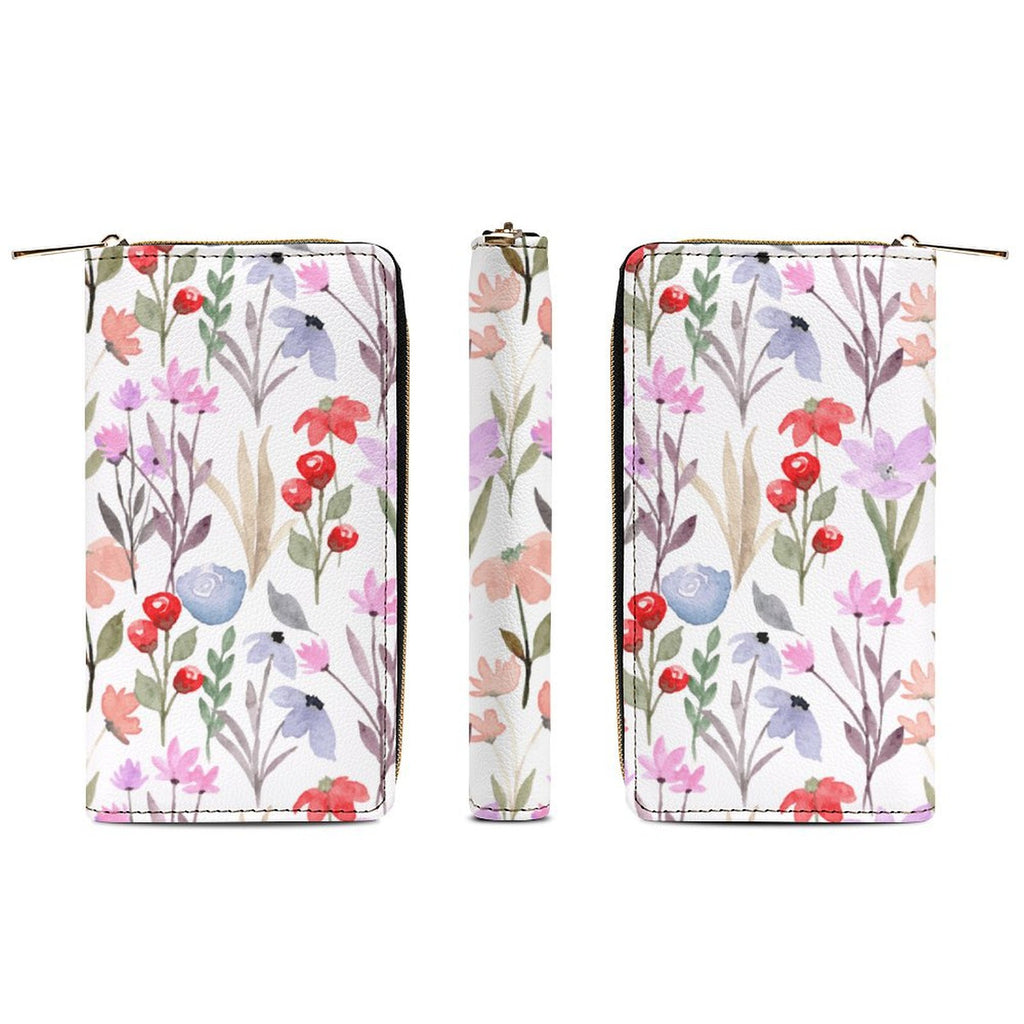 Watercolour Floral -  PU Leather Wallet