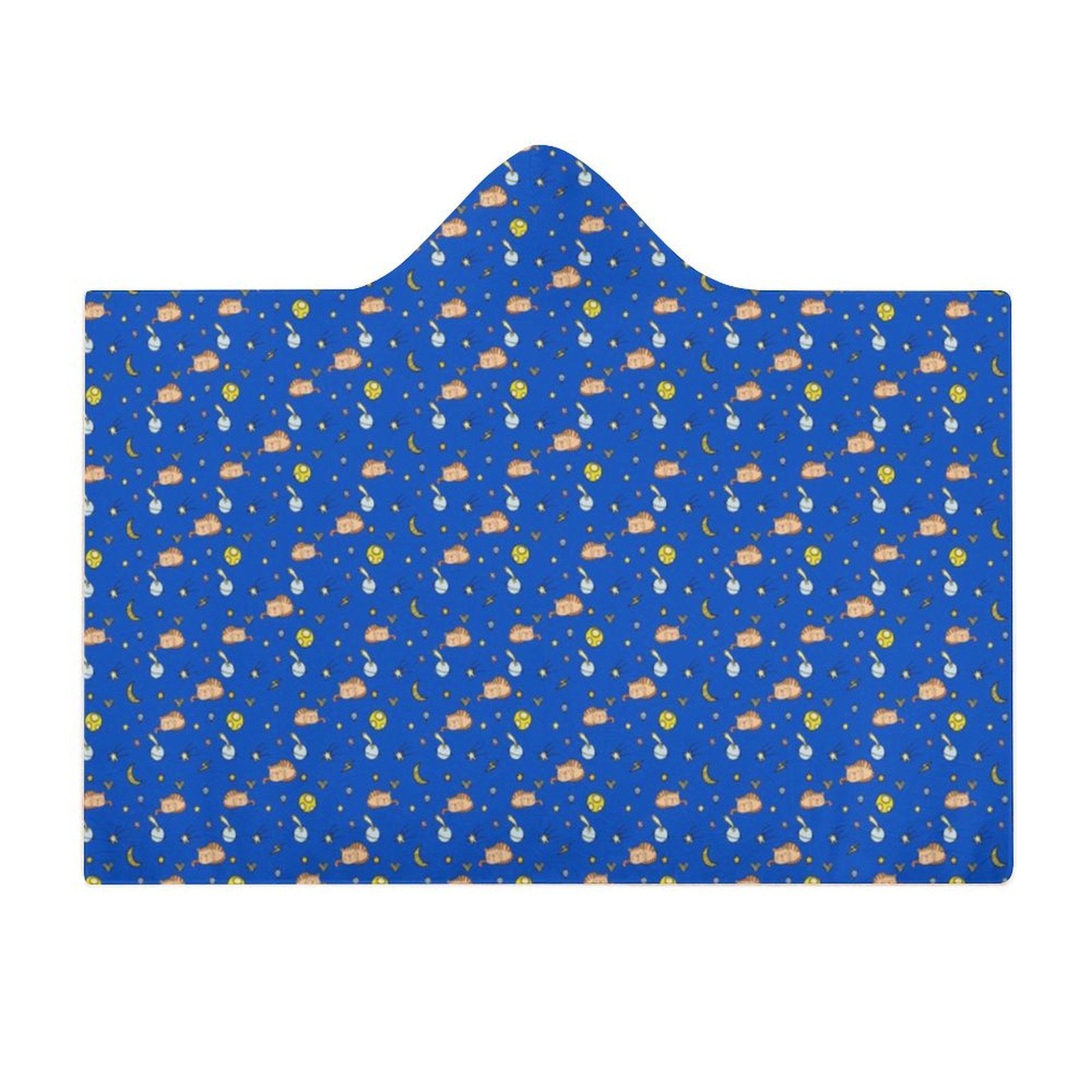 Cats In Space Kids Hooded Blanket 100cm x 130cm Kids Hooded Blanket animal Printed Offshore Space