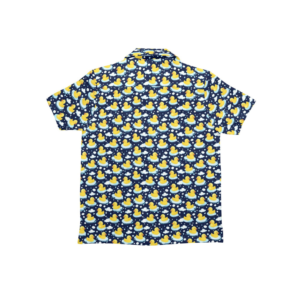 Rubber Ducks On Dark Junior Kid's Hawaiian Shirt Junior Kids Hawaiian Shirt 2-7 animal Printed Offshore