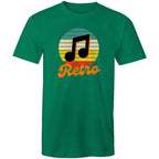 Retro Music - Mens T-Shirt Kelly Green Mens T-shirt Music Printed In Australia Retro