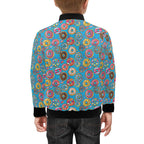 Doughnuts On Blue Kids Bomber Jacket