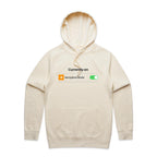Currently On Aeroplane Mode - Mens Hoodie Ecru Mens Hoodie Printed In Australia Tech