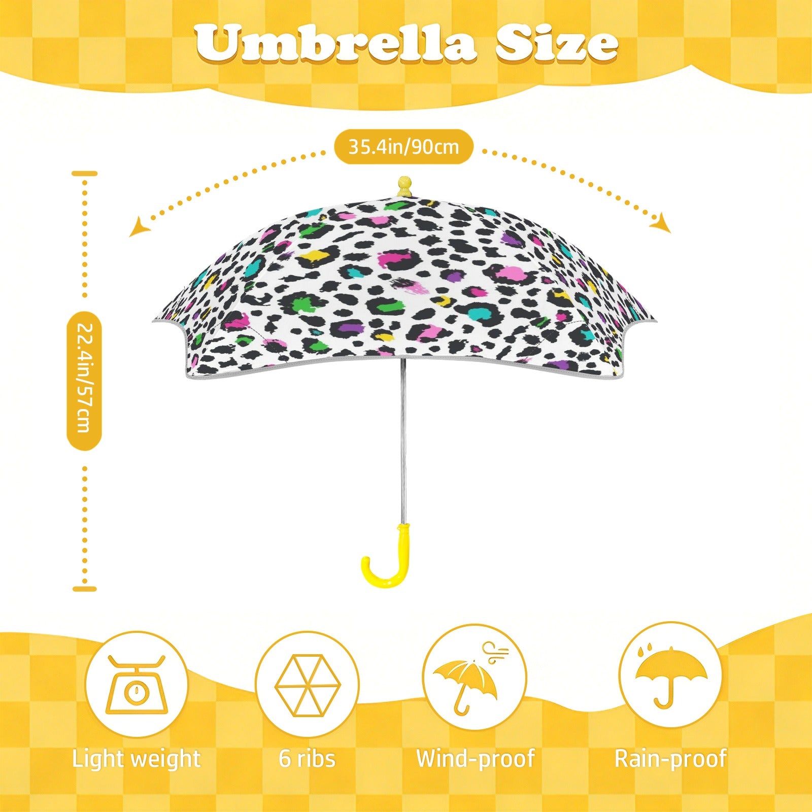 Animal Print In Colour Kids Safe Round Corner Umbrella Kids Safe Round Corner Umbrella animal Printed Offshore