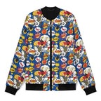 Blue Comic Book Men's Casual Zip‑Up Bomber Jacket