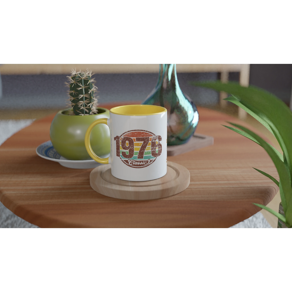 Personalised 1976 Classic 11oz Ceramic Mug Personalised 11oz Mug Globally Fulfilled