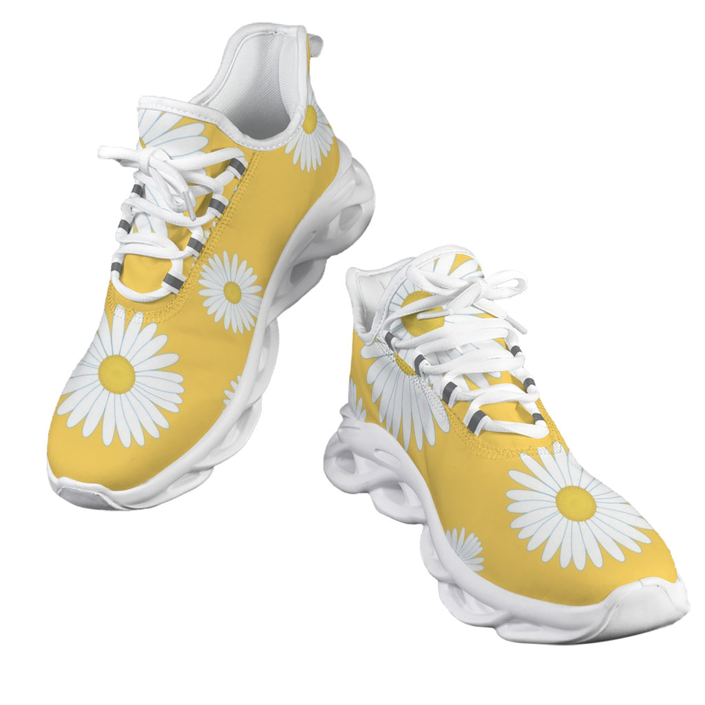Daisies On Yellow Women's Twisted Sole Sneakers