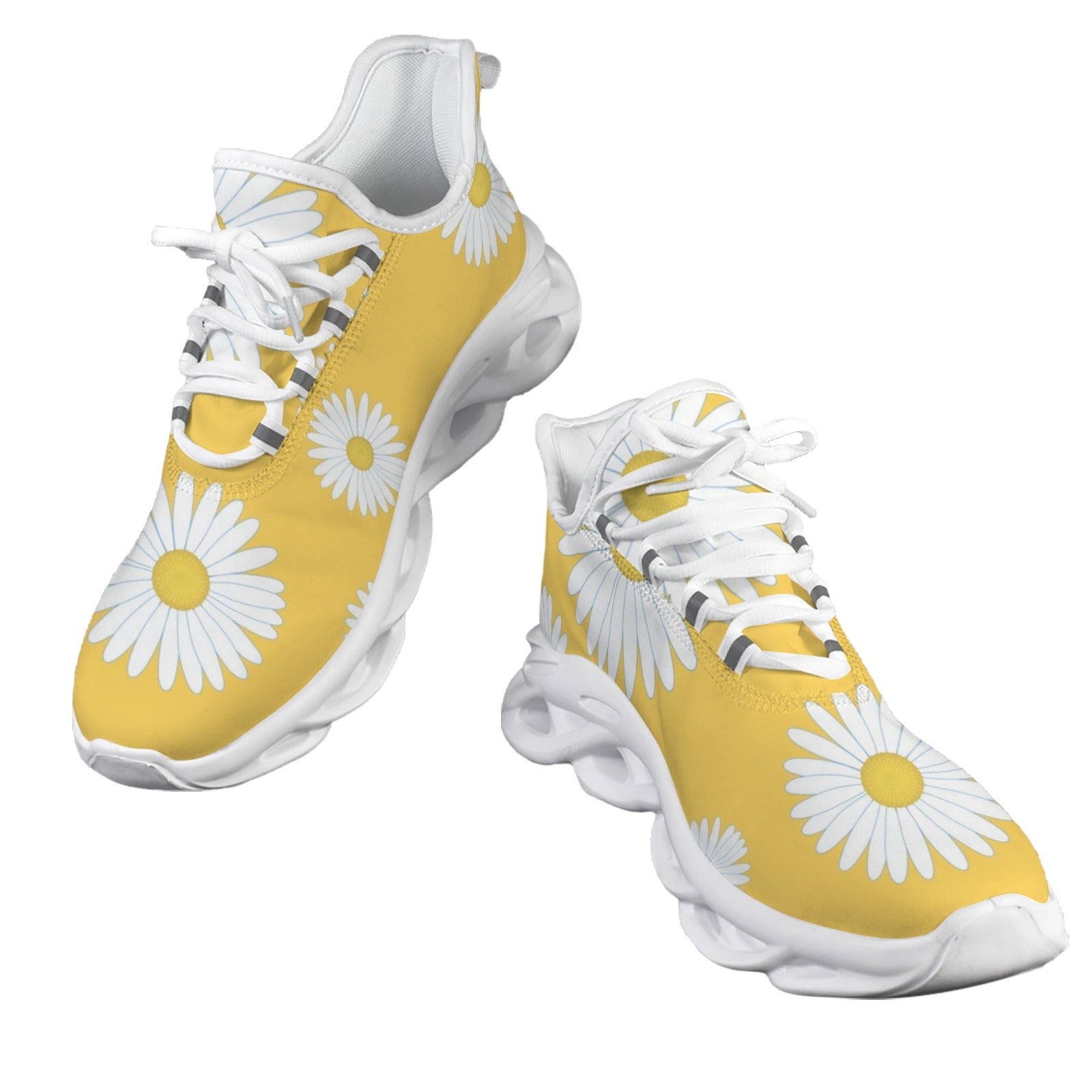 Daisies On Yellow Women's Twisted Sole Sneakers