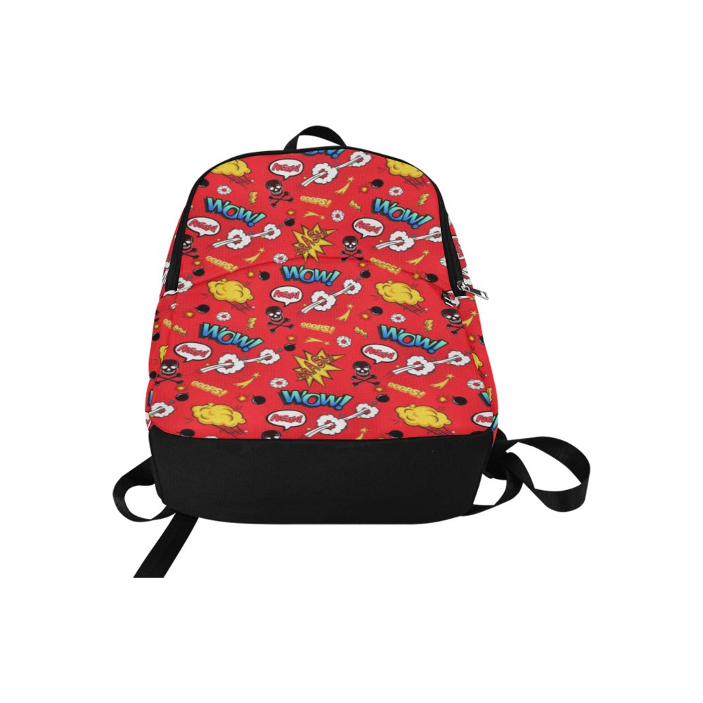 Comic Book Red - Fabric Backpack