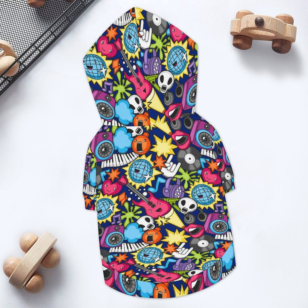 Sticker Music Pet Hoodie (Large Size)